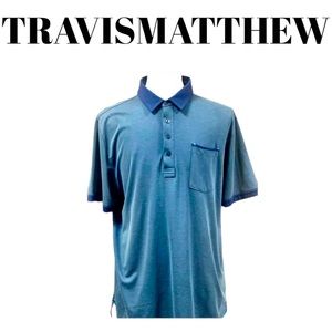 Men’s TravisMatthew Golf Short Sleeve Polo Shirt Balsam Blue Nights XL
